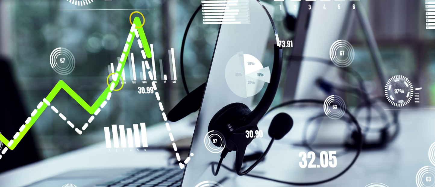 Sales team analyzing calls with tracking and recording software