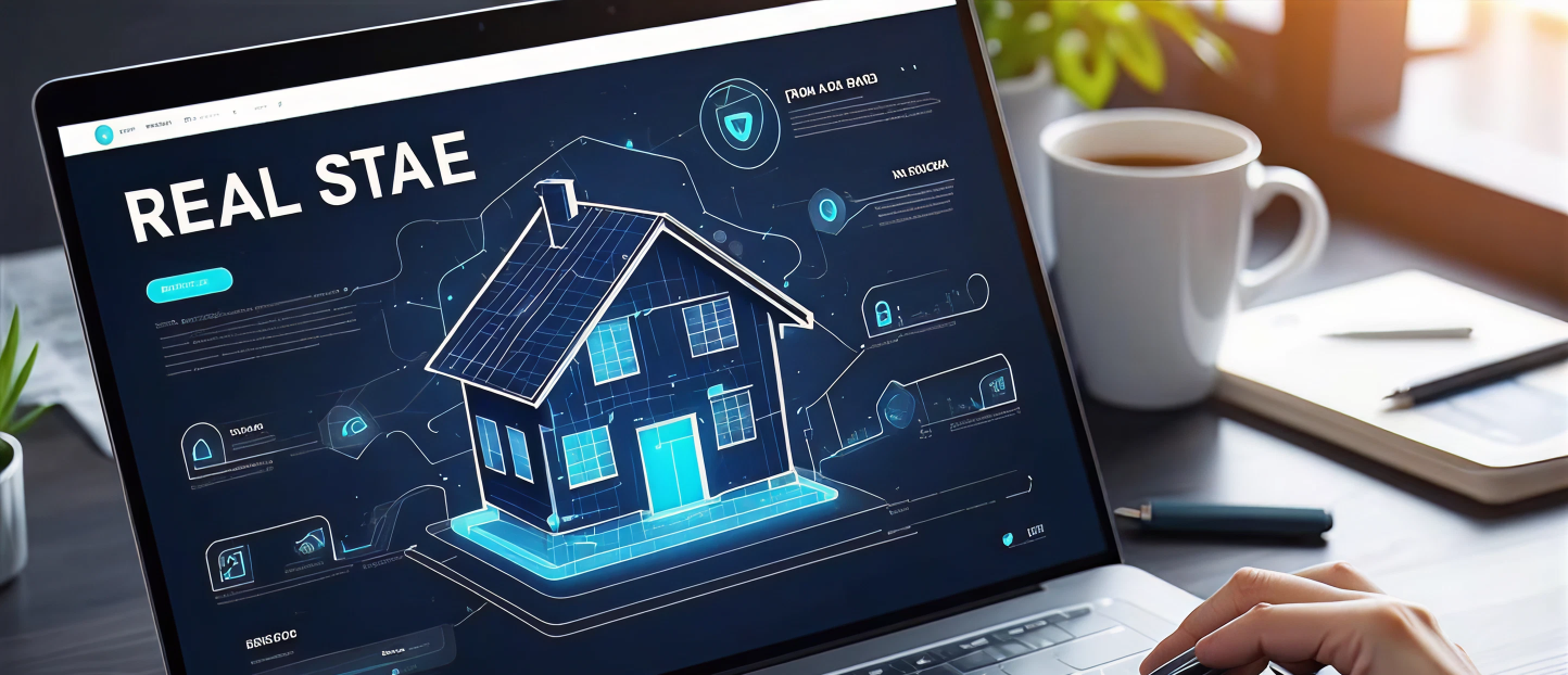 Real estate CRM dashboard showing lead and property tracking
