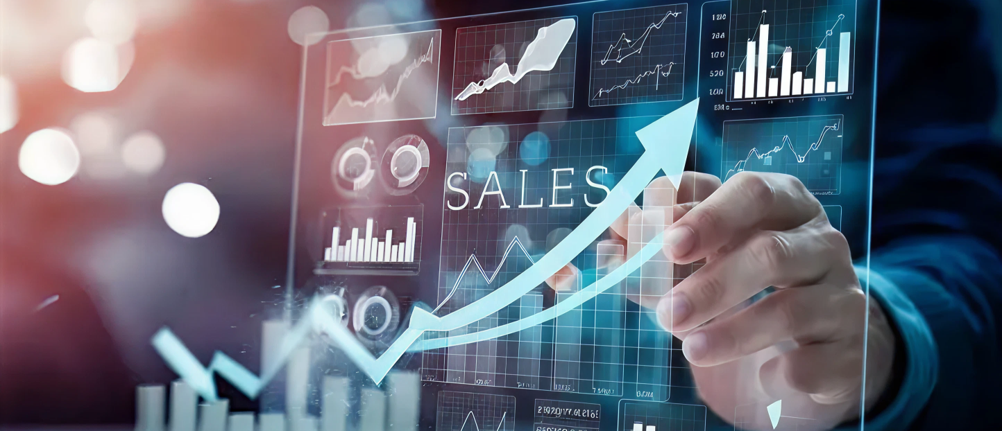 Sales team improving performance with CRM software