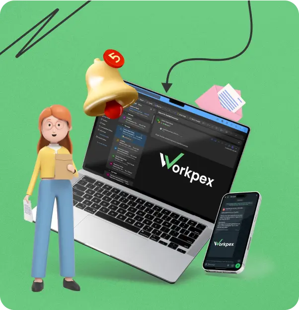 Automated alerts via email and WhatsApp in WorkPex lead management software