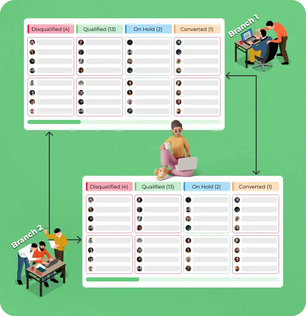 Sales collaboration tools in WorkPex lead management software